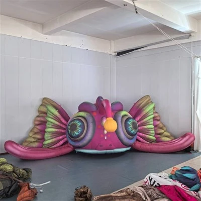 Pez monstruo de aguas profundas de fantasía inflable gigante